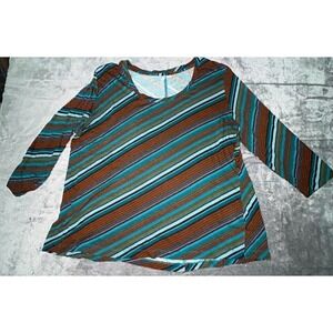 Cato‎ Top 3/4 Length Sleeve Women's Size XL